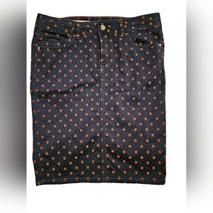 Anthropologie Pilcro and the letter press blue pencil skirt with polka dots  29